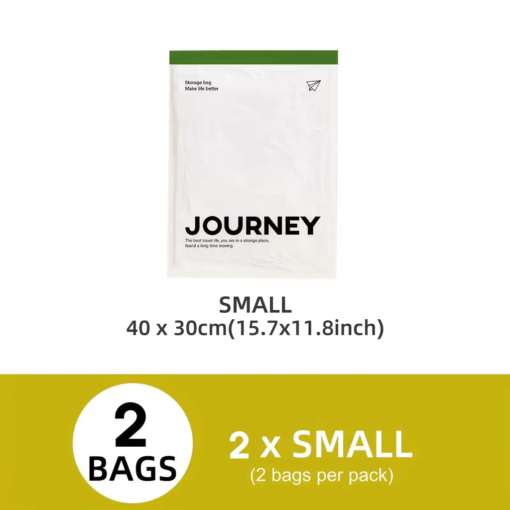 2pcs Vacuum Storage Bags Hand-Rolled Travel Vacuum Storage Bags For Towels Socks Clothes More No Pump Needed