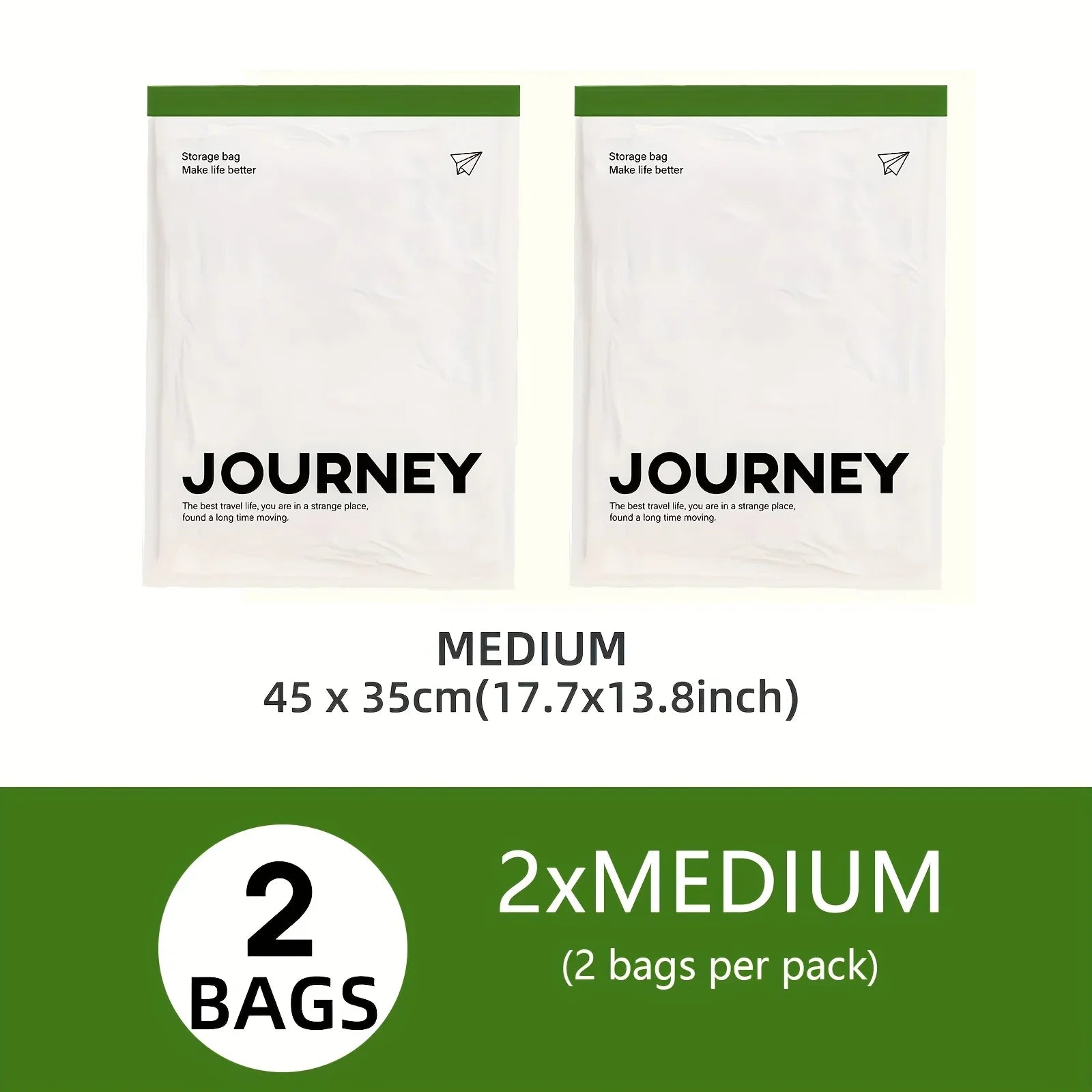 2pcs Vacuum Storage Bags, Hand-Rolled Travel Vacuum Storage Bags For Towels, Socks, Clothes, More , No Pump Needed