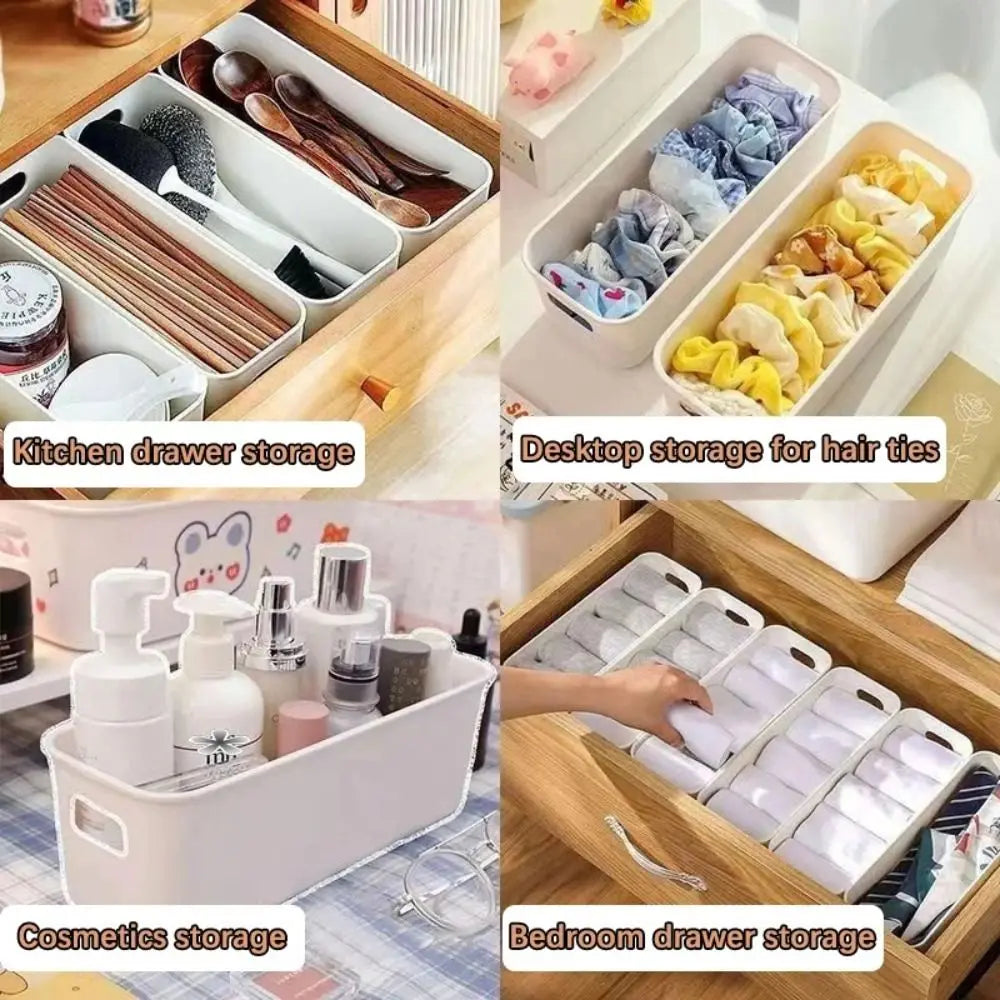 Multifunctional Storage Box Stackable Underwear Socks Sorting Storage Drawers Kitchen Sundries Cosmetic Jewelry Organizer Bin