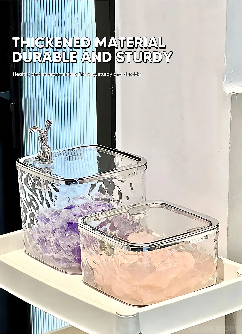 Laundry Powder Container With Lid Laundry Pods Organizer Washing Capsules Holder Laundry Room Desktop Storage Box