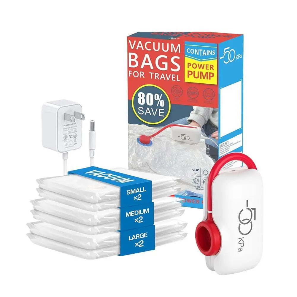 Vacuum Storage Bags Lightweight Travel Vacuum Bag With USB Electric Suction Pump Vacuum Storage Bags For Clothes Luggage