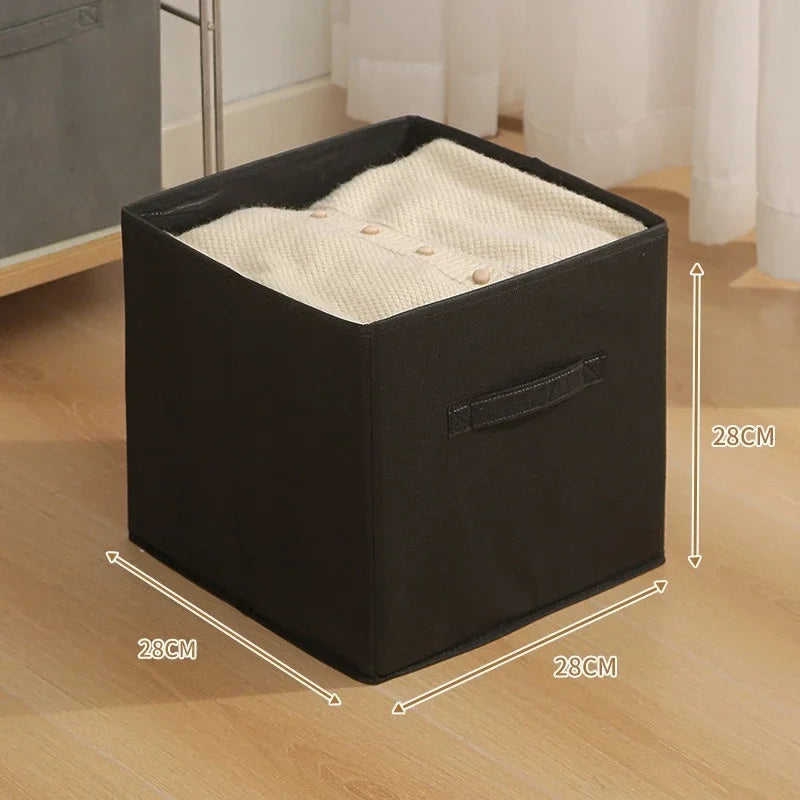 Cube Storage Box Non Woven Foldable Waterproof Home Supplies Wardrobe Space Saving for Kid Toy Clothes Office Storage Organizer