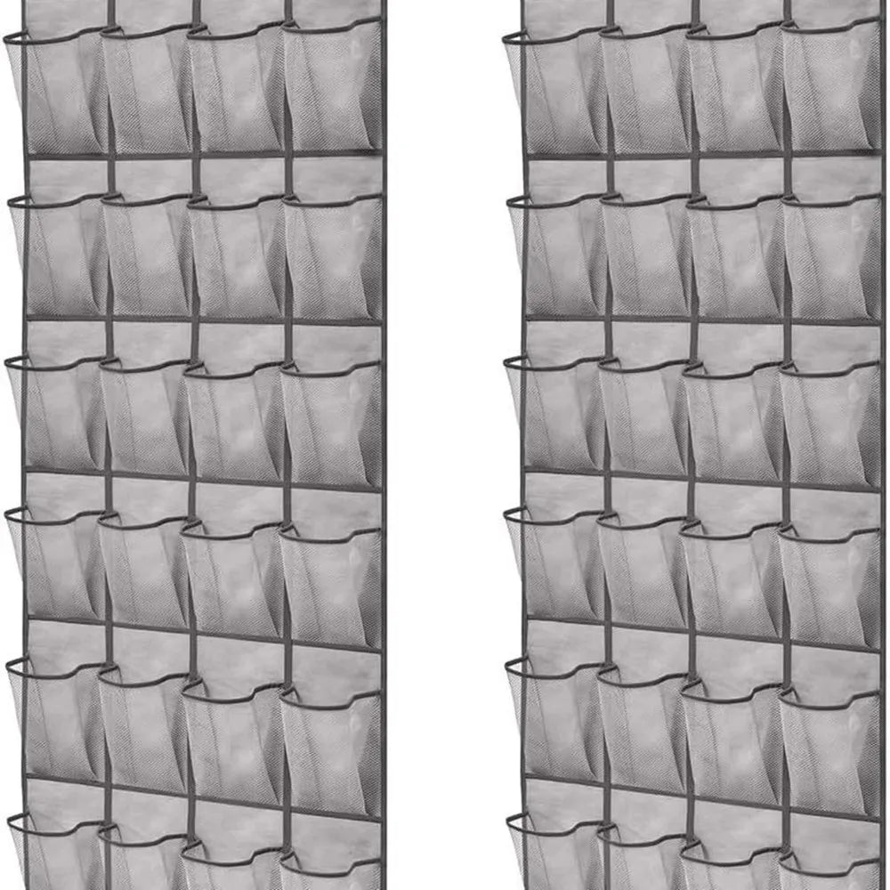 Over The Door Shoe Rack With 24 Large Mesh Pockets Hanging Shoe Organizer For Closet Hanging Shoe Rack Holder Hanger