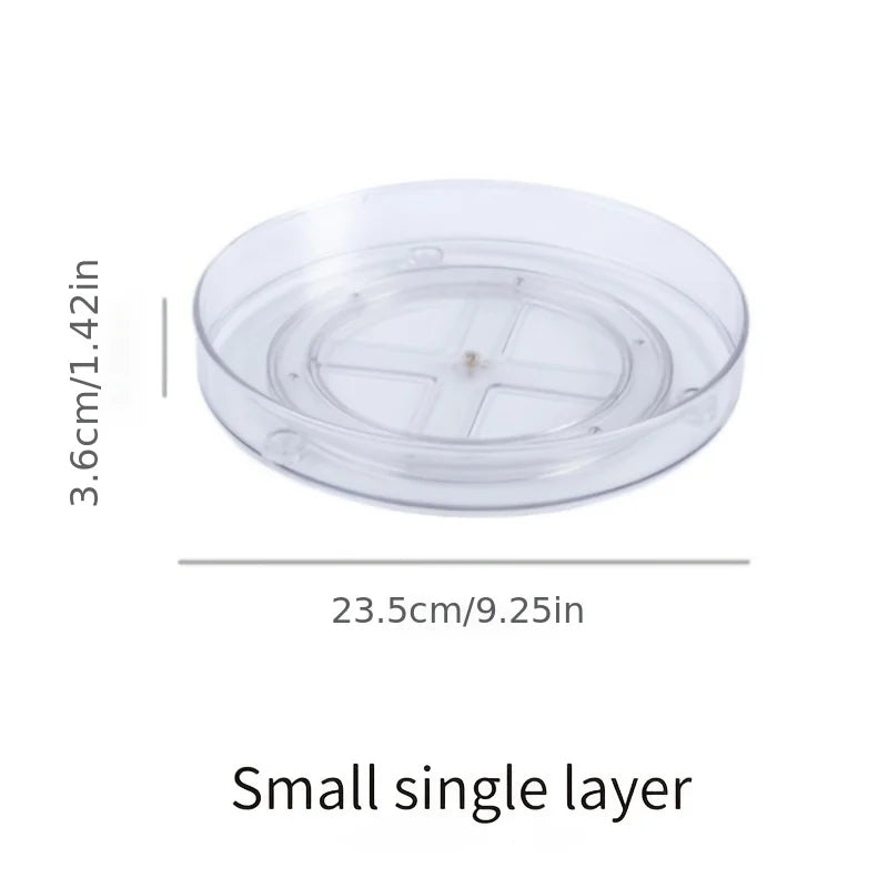 1pc rotating cosmetics storage box dressing table desktop transparent lipstick perfume skin care product storage rack