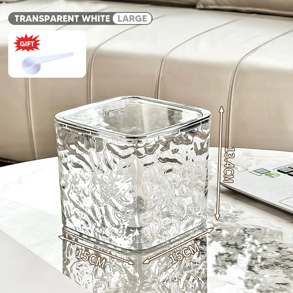 Laundry Powder Container With Lid Laundry Pods Organizer Washing Capsules Holder Laundry Room Desktop Storage Box