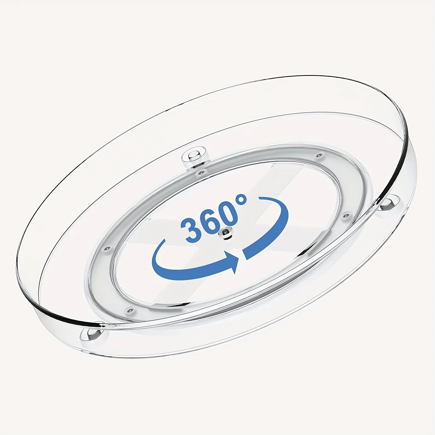 Lazy Susan Spice Rack Organizer, 360 Degree Rotating Round Lazy Susan Turntable for Cabinet, Clear