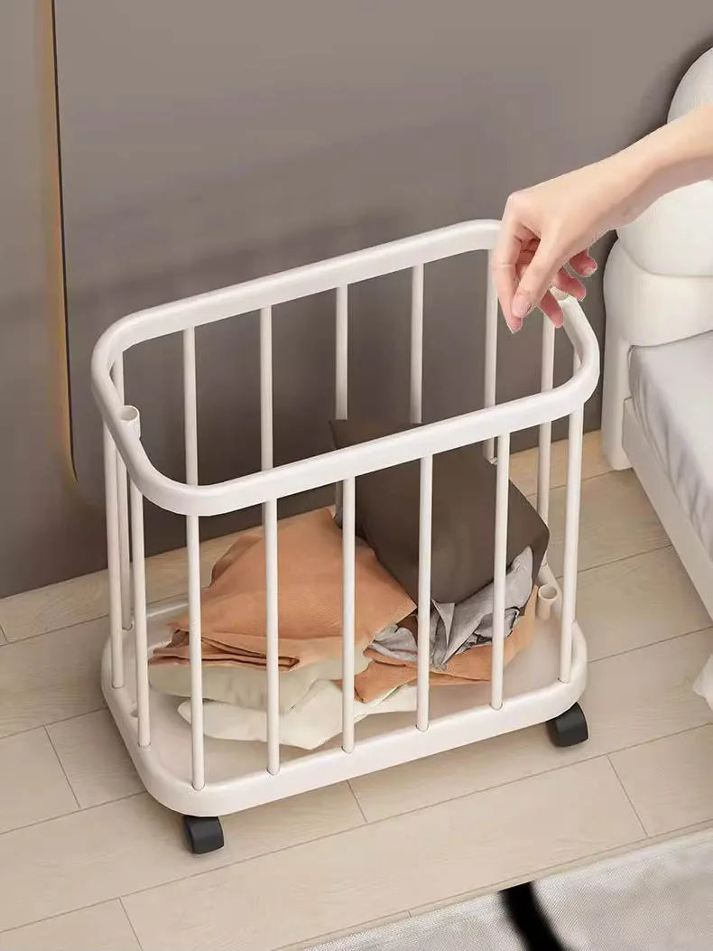 Multi-Purpose Storage Bin Organizer With Wheels Movable Dirty Clothes Laundry Storage Basket Fitness Gear Yoga Mats Storage Cart