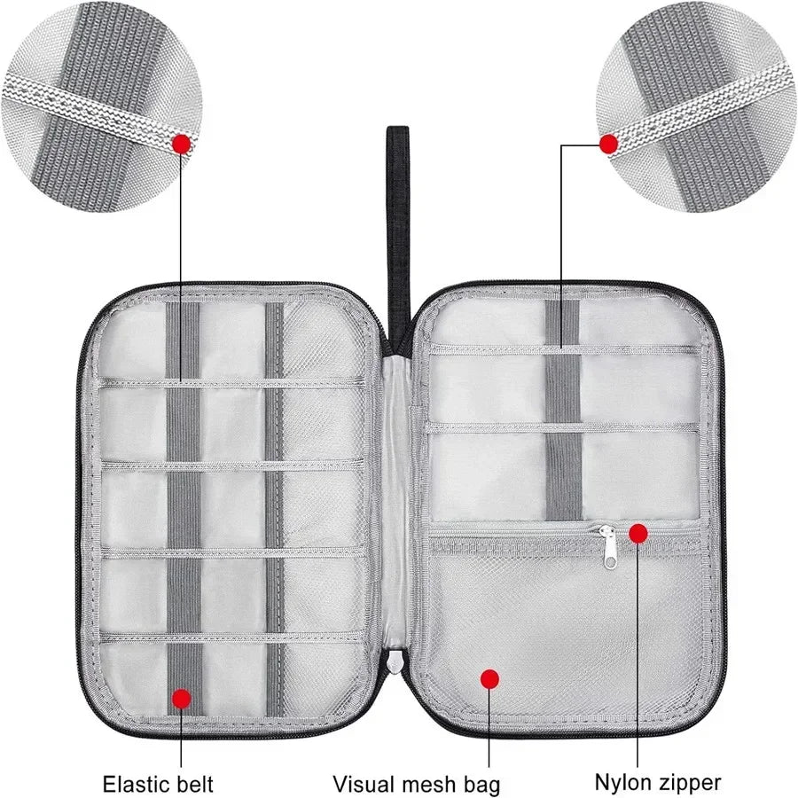 Multifunctional Digital Travel Packing Cube Space Saving Mobile Hard Drive Data Cable Storage Bags Small Objects Organize Pouch