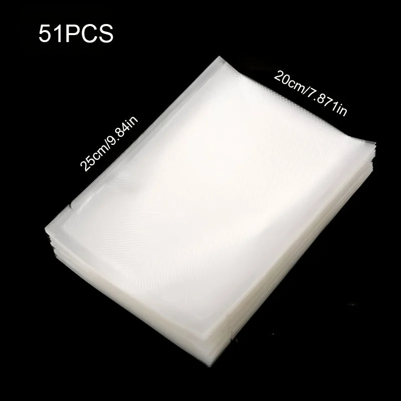 51pcs Food Vacuum Sealer Bags - Heavy-Duty Vacuum Storage Bags with Airtight Seal for Fruits