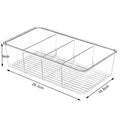Refrigerator Organizer Bin Clear Plastic Food Storage Organizer Fridge Storage Box with Divider Freezer Pantry Kitchen Organizer