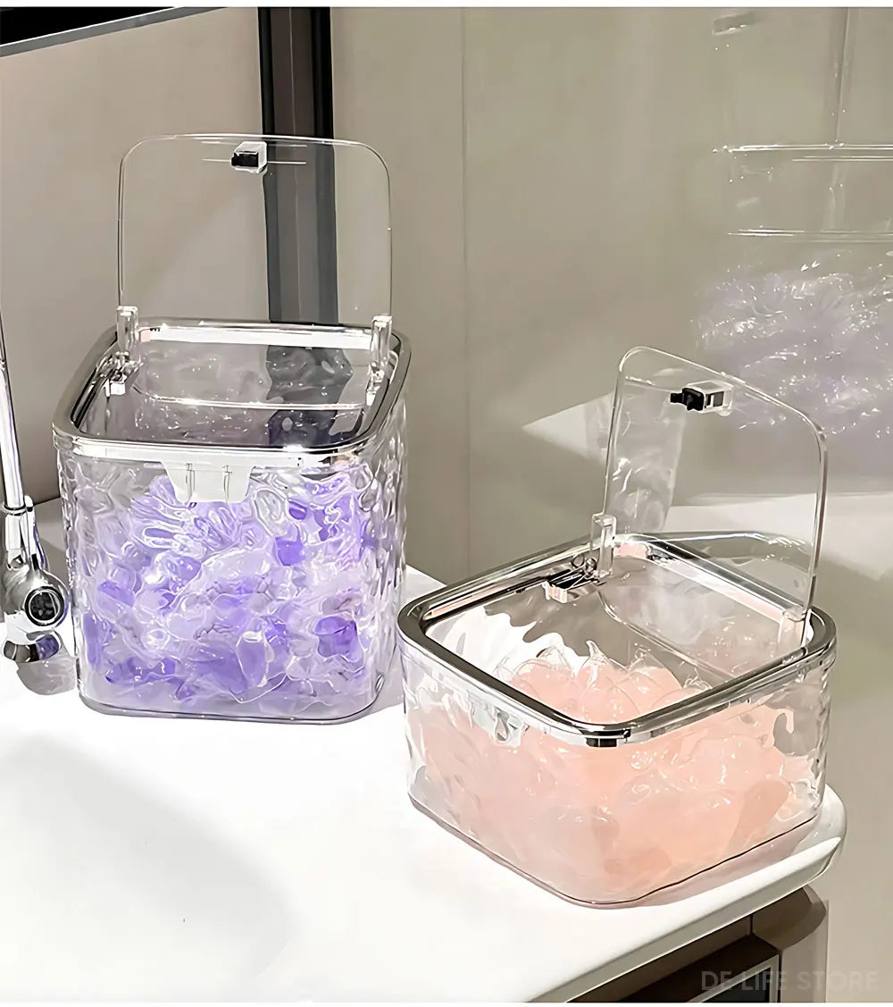 Laundry Powder Container With Lid Laundry Pods Organizer Washing Capsules Holder Laundry Room Desktop Storage Box
