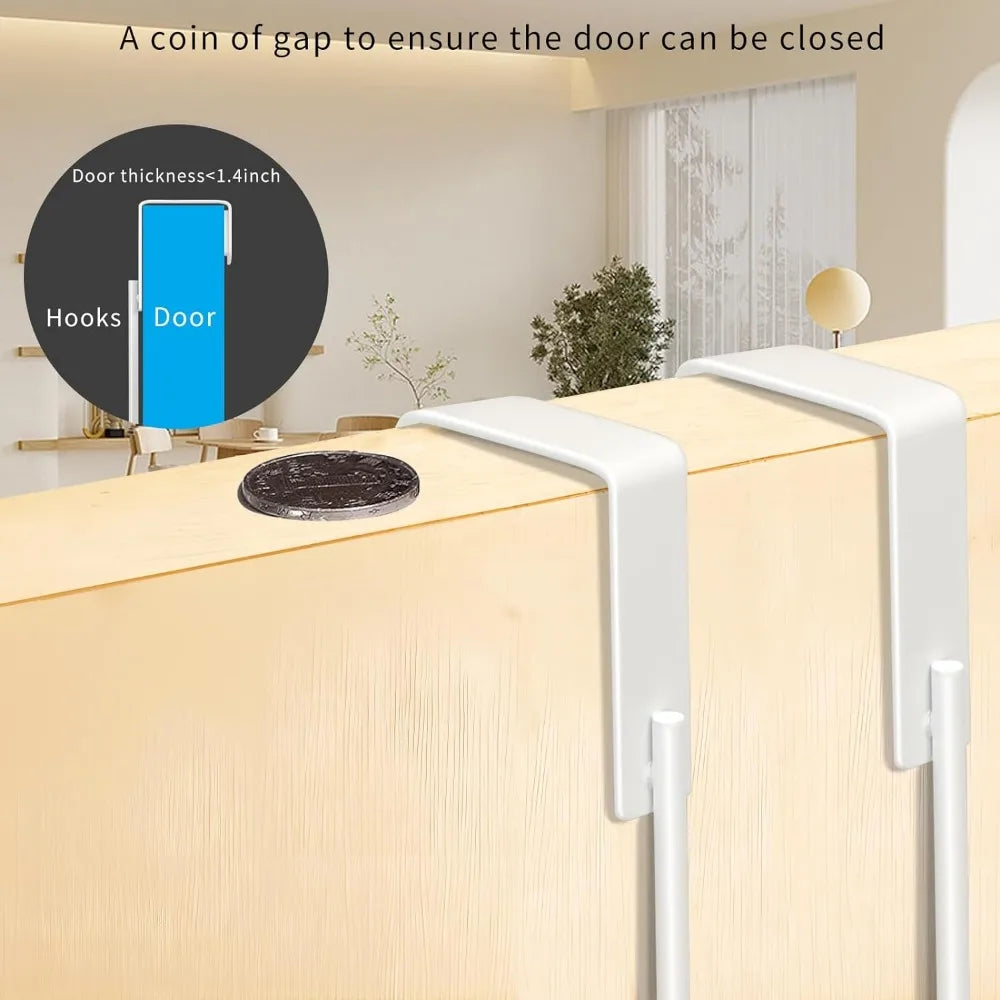 Over The Door Hooks 4 Pack Door Hanger Hooks Heavy Duty Hook Coat Rack Bathroom Kitchen Hanging Home Organization Storage Holder