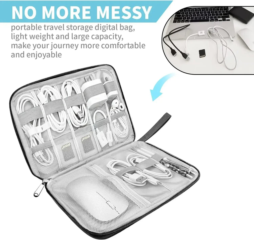 Multifunctional Digital Travel Packing Cube Space Saving Mobile Hard Drive Data Cable Storage Bags Small Objects Organize Pouch
