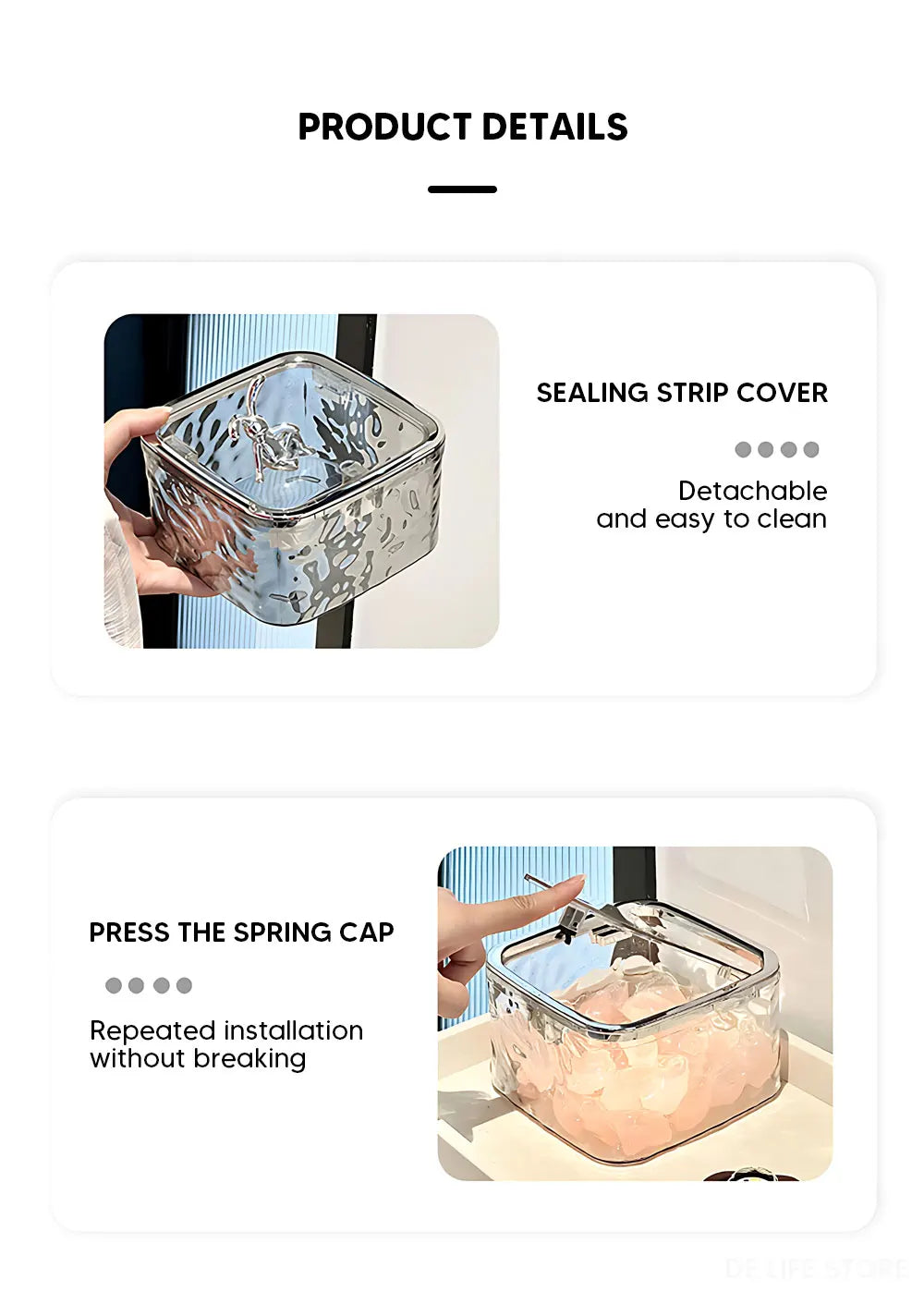 Laundry Powder Container With Lid Laundry Pods Organizer Washing Capsules Holder Laundry Room Desktop Storage Box