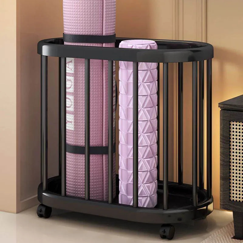 Multi-Purpose Storage Bin Organizer With Wheels Movable Dirty Clothes Laundry Storage Basket Fitness Gear Yoga Mats Storage Cart