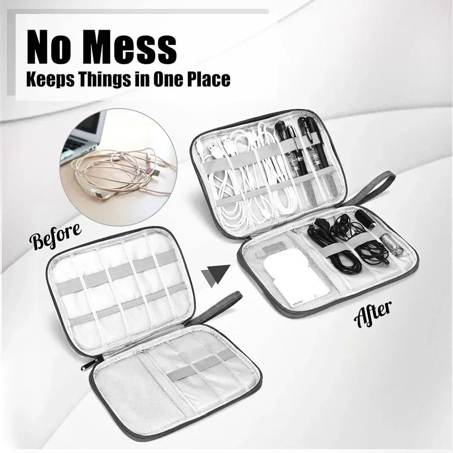 Multifunctional Digital Travel Packing Cube Space Saving Mobile Hard Drive Data Cable Storage Bags Small Objects Organize Pouch