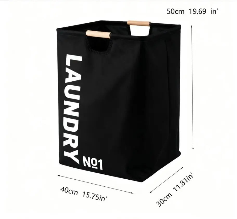 Foldable Fabric Laundry Basket with Handles Large Capacity Waterproof Storage Bin for Home and Bathroom