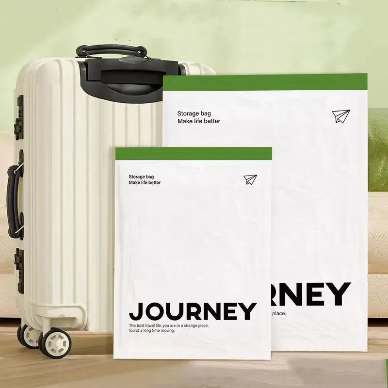 2pcs Vacuum Storage Bags Hand-Rolled Travel Vacuum Storage Bags For Towels Socks Clothes More No Pump Needed