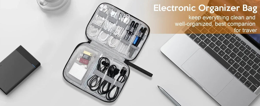 Multifunctional Digital Travel Packing Cube Space Saving Mobile Hard Drive Data Cable Storage Bags Small Objects Organize Pouch