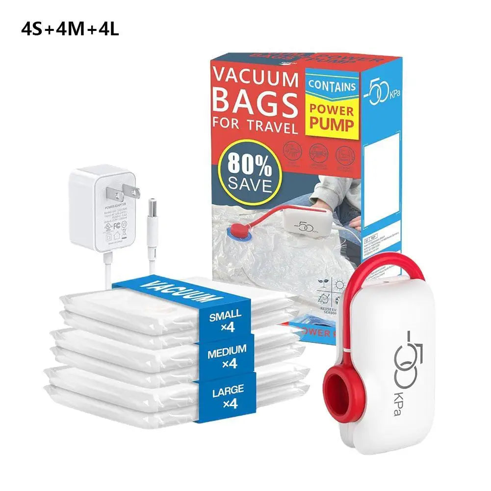Vacuum Storage Bags Lightweight Travel Vacuum Bag With USB Electric Suction Pump Vacuum Storage Bags For Clothes Luggage