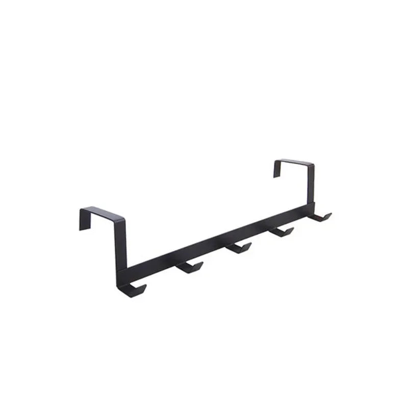 Hooks Over The Door 5 Hooks Home Key Hanging Storage Rack Clothes Coat Hat Towel Hanger Organizer Bathroom Kitchen Accessories