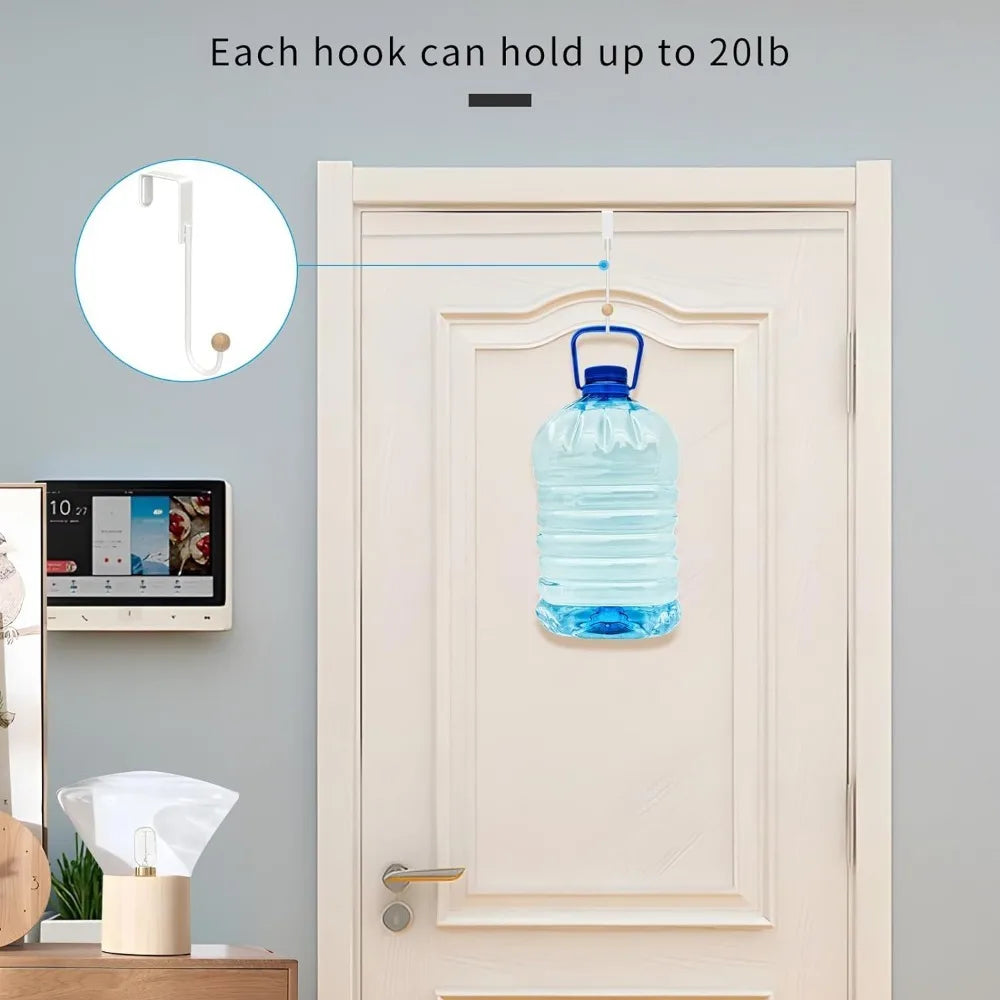 Over The Door Hooks 4 Pack Door Hanger Hooks Heavy Duty Hook Coat Rack Bathroom Kitchen Hanging Home Organization Storage Holder