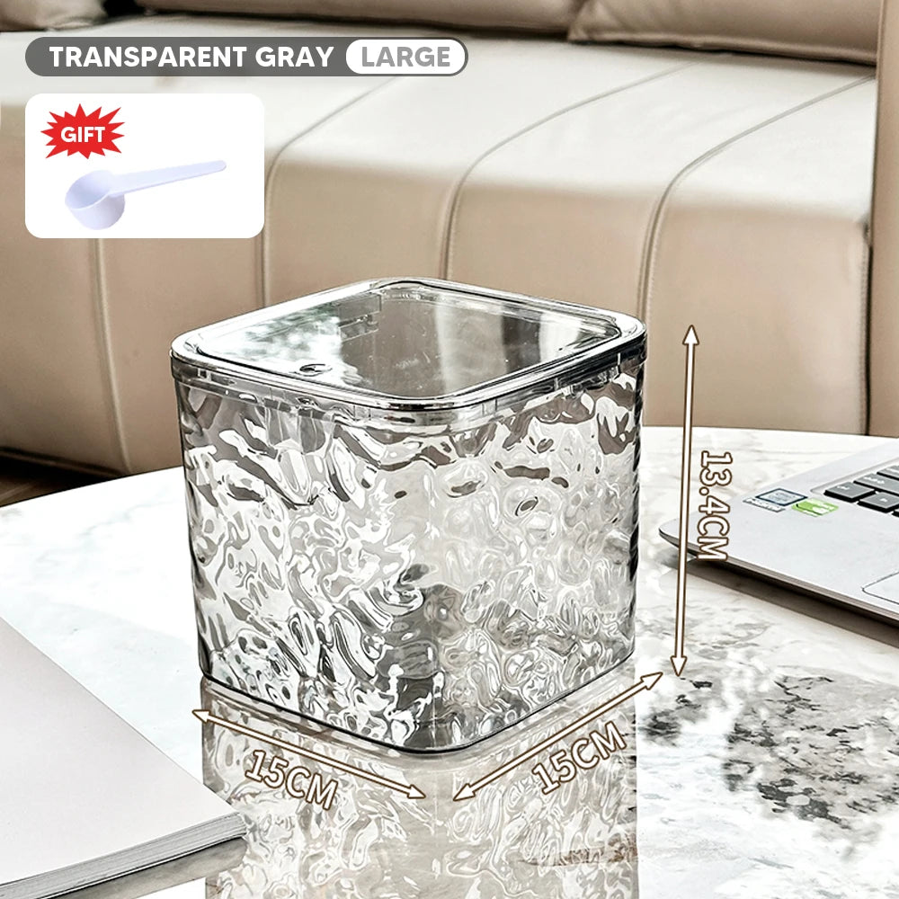 Laundry Powder Container With Lid Laundry Pods Organizer Washing Capsules Holder Laundry Room Desktop Storage Box