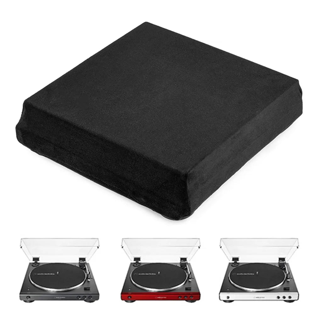 Turntable Dust Cover Spandex High Elasticity Turntable Sleeves Foldable Dustproof Protective Cover for Audio-Technica AT-LP60XBT