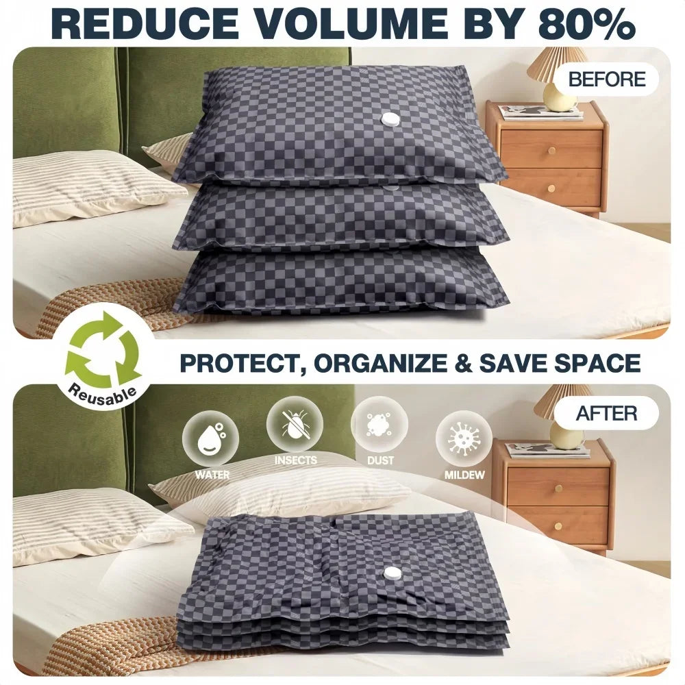 Vacuum Storage Bags,Travel Essentials Suitcases Clothes Organizer Packaging Bag Practical Accessories Compression Packing Cubes