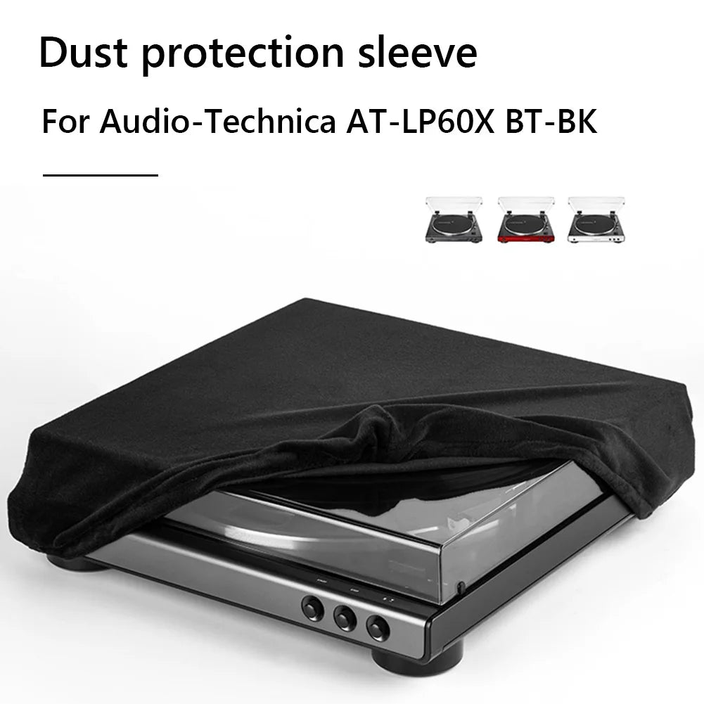 Turntable Dust Cover Spandex High Elasticity Turntable Sleeves Foldable Dustproof Protective Cover for Audio-Technica AT-LP60XBT