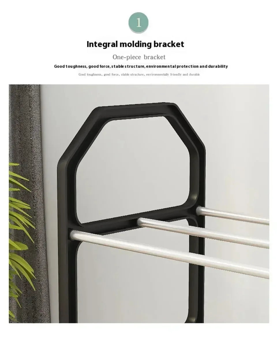 Simple Fashion Shoe Rack Trapezoidal Shoes Organizer Stand Holder Living Room Space Saving Modern Assembled Shoe Rack 4-Layer