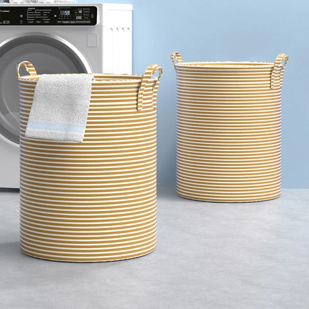 Foldable Laundry Basket Large Capacity Dirty Clothes Storage Basket Cotton and Linen Household Sundries Children Toys Organizers