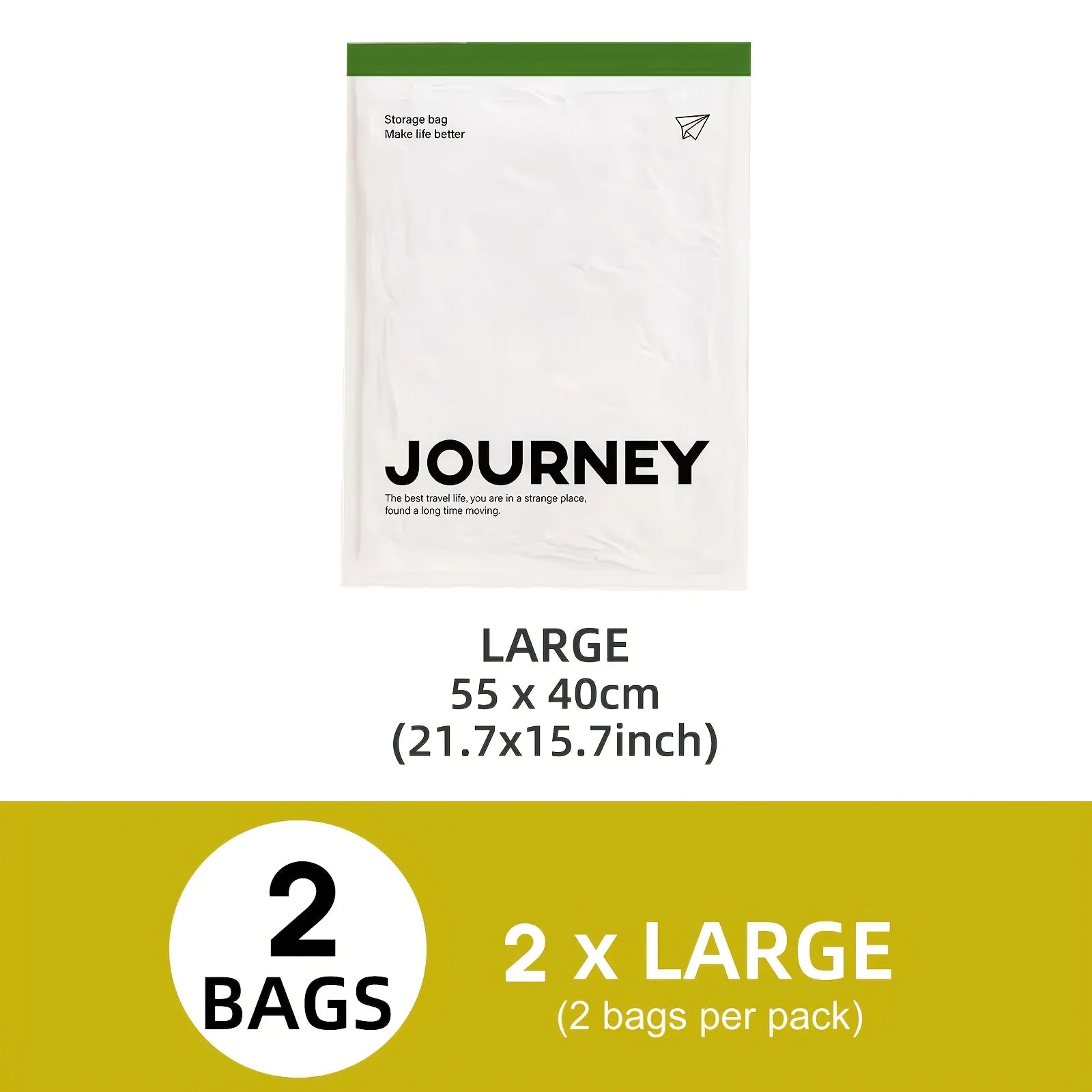 2pcs Vacuum Storage Bags, Hand-Rolled Travel Vacuum Storage Bags For Towels, Socks, Clothes, More , No Pump Needed