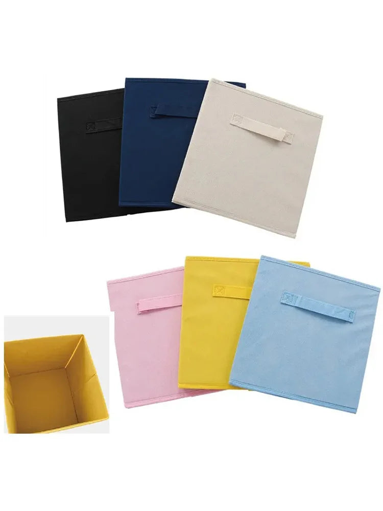 Cube Non Woven Fabric Storage Bin Collapsible Storage Box Home Supplies, Kid Toy Storage Organizer Cabinet Drawer Organization