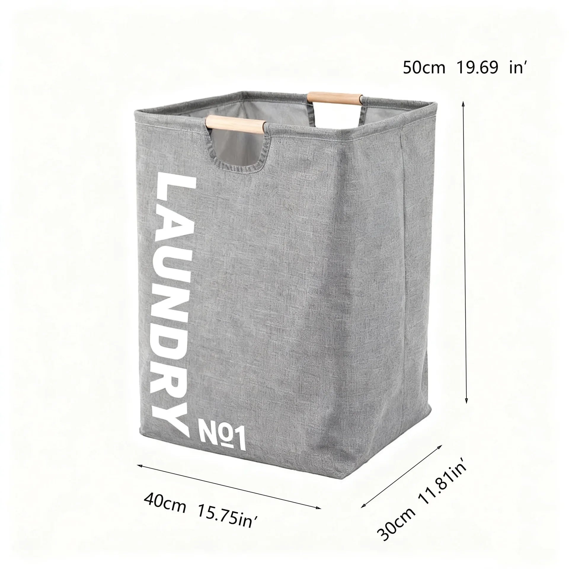 Foldable Fabric Laundry Basket with Handles Large Capacity Waterproof Storage Bin for Home and Bathroom