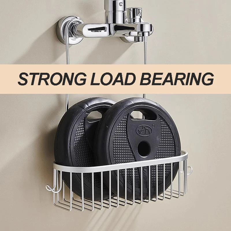 Shower Caddy Hanging Organizer Shower Basket with Hooks Storage Shelf No Drilling Shower Rack for Shower Faucet or Cross Bar