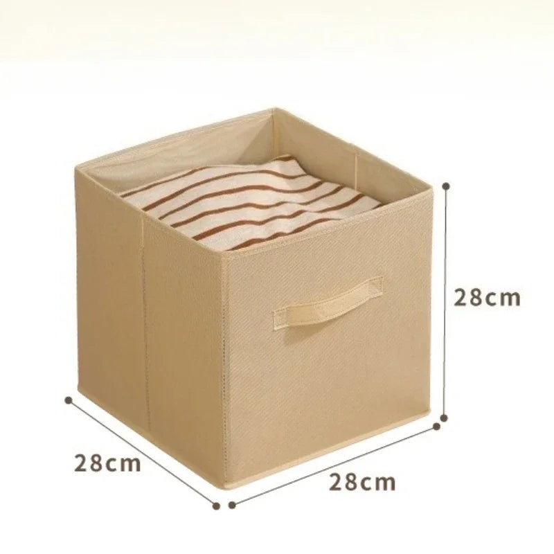 Cube Storage Box Non Woven Foldable Waterproof Home Supplies Wardrobe Space Saving for Kid Toy Clothes Office Storage Organizer