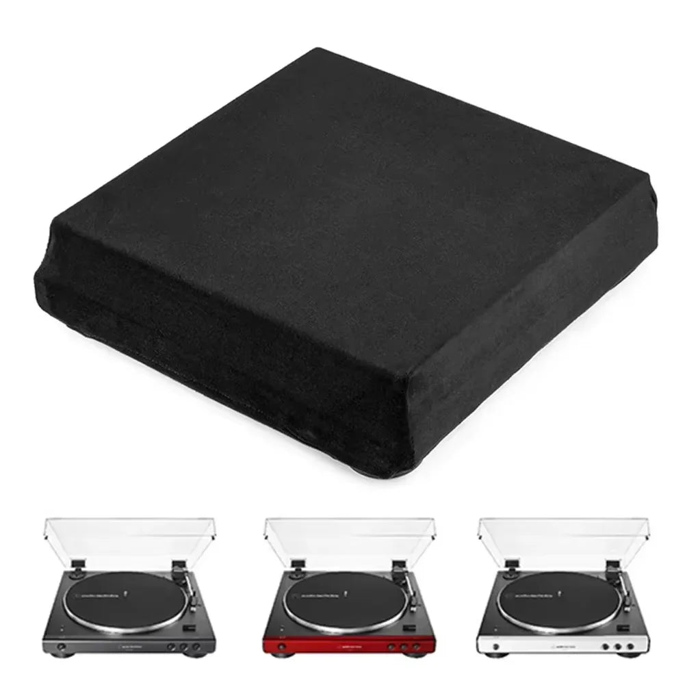 Turntable Dust Cover Spandex High Elasticity Turntable Sleeves Foldable Dustproof Protective Cover for Audio-Technica AT-LP60XBT
