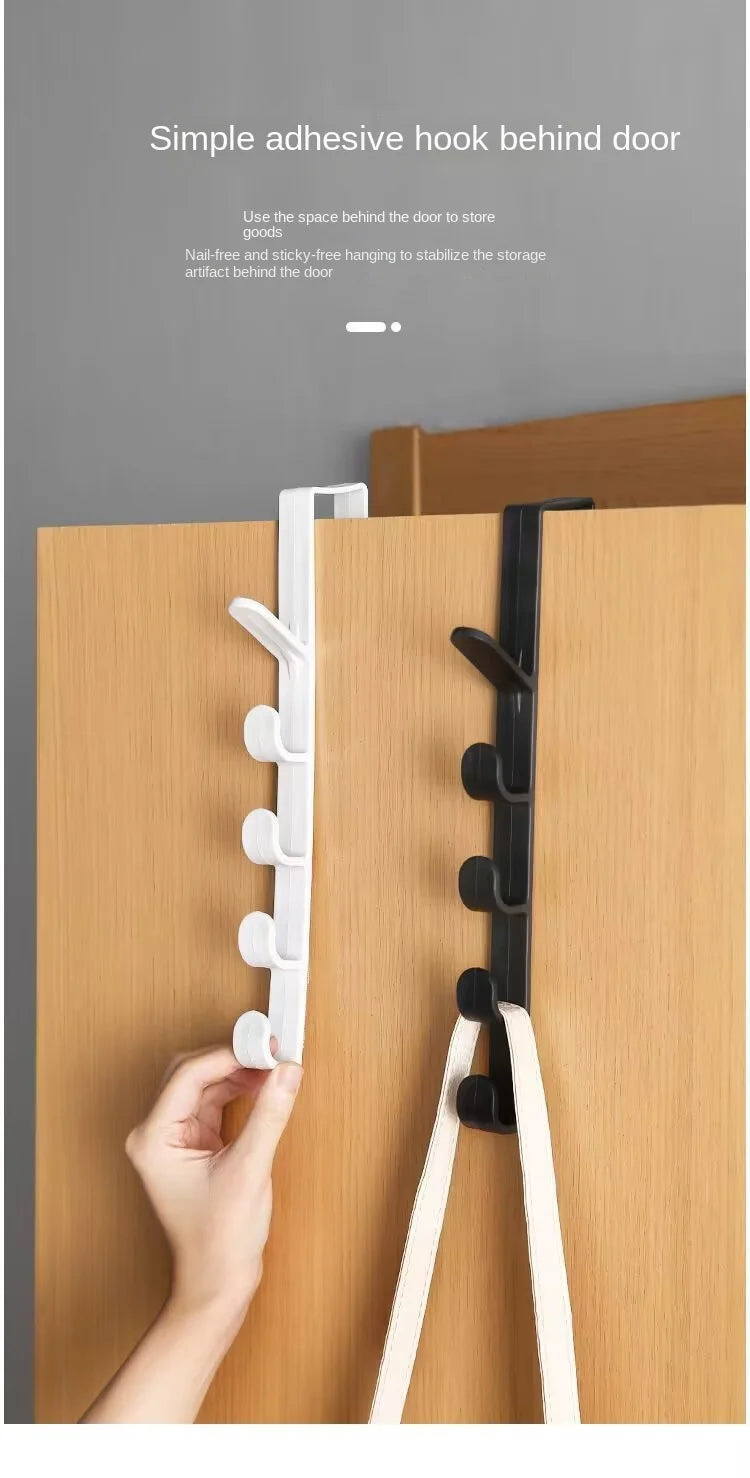 Behind the Door Coat Hook Hanger Behind the Door Cabinet Wardrobe Dormitory Door Hook Storage Rack