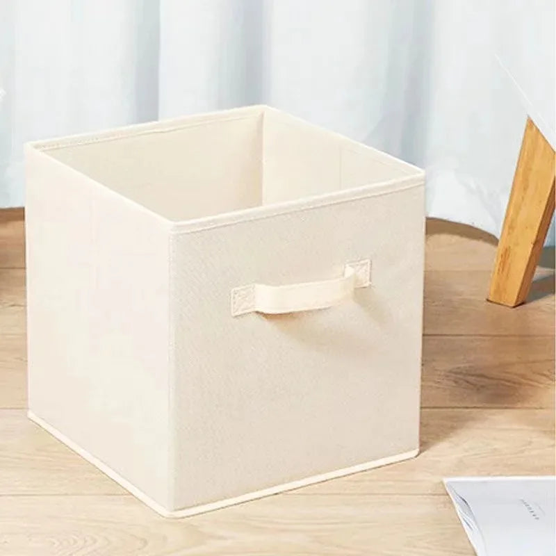 Cube Non Woven Fabric Storage Bin Collapsible Storage Box Home Supplies, Kid Toy Storage Organizer Cabinet Drawer Organization