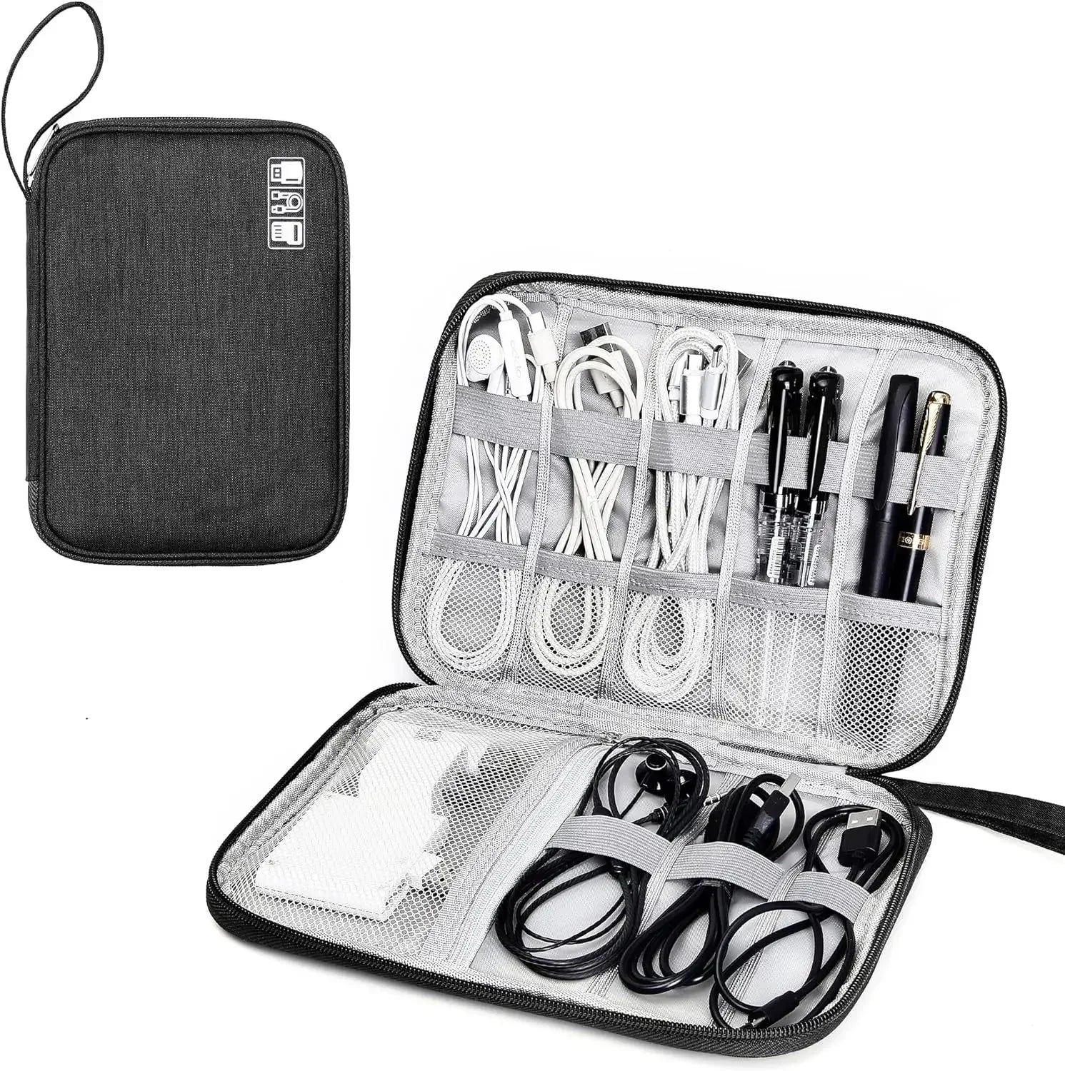 Multifunctional Digital Travel Packing Cube Space Saving Mobile Hard Drive Data Cable Storage Bags Small Objects Organize Pouch