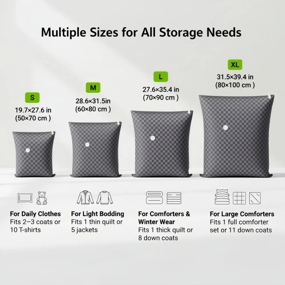Vacuum Storage Bags,Travel Essentials Suitcases Clothes Organizer Packaging Bag Practical Accessories Compression Packing Cubes