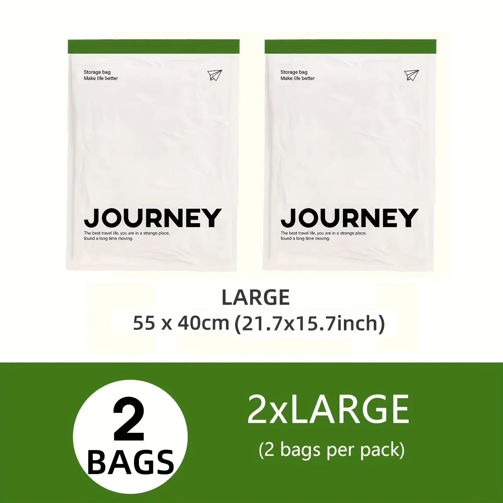 2pcs Vacuum Storage Bags, Hand-Rolled Travel Vacuum Storage Bags For Towels, Socks, Clothes, More , No Pump Needed