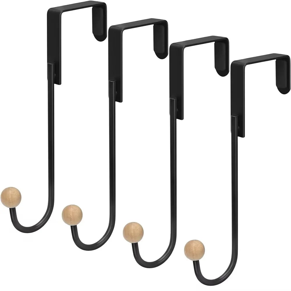 Over The Door Hooks 4 Pack Door Hanger Hooks Heavy Duty Hook Coat Rack Bathroom Kitchen Hanging Home Organization Storage Holder