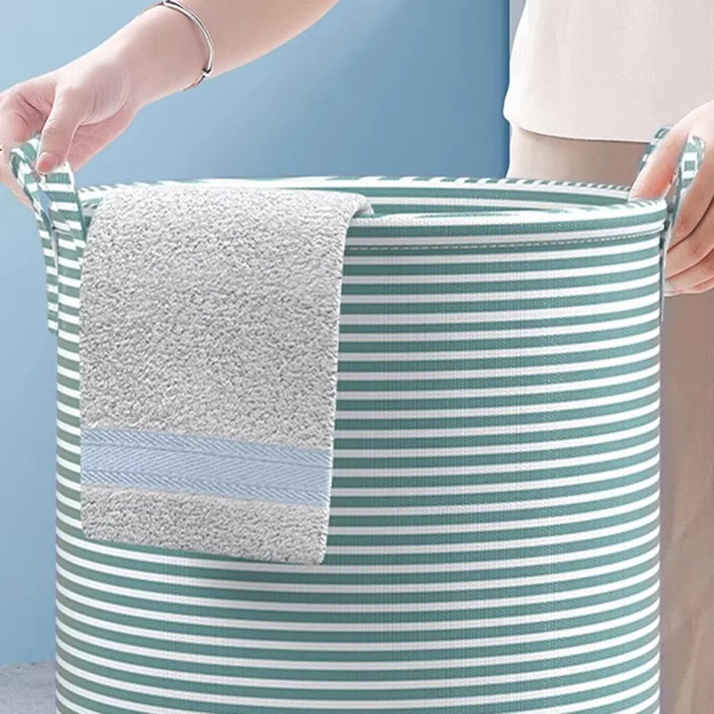 Foldable Laundry Basket Large Capacity Dirty Clothes Storage Basket Cotton and Linen Household Sundries Children Toys Organizers
