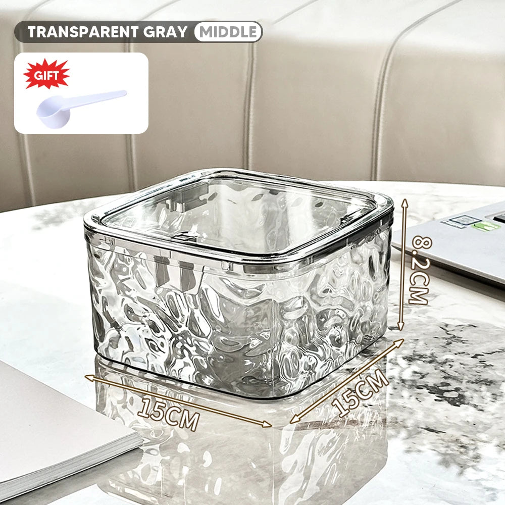 Laundry Powder Container With Lid Laundry Pods Organizer Washing Capsules Holder Laundry Room Desktop Storage Box
