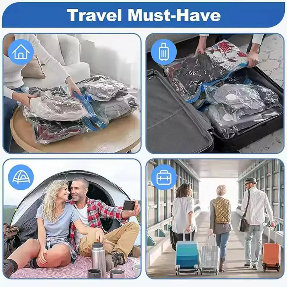Vacuum Storage Bags Lightweight Travel Vacuum Bag With USB Electric Suction Pump Vacuum Storage Bags For Clothes Luggage