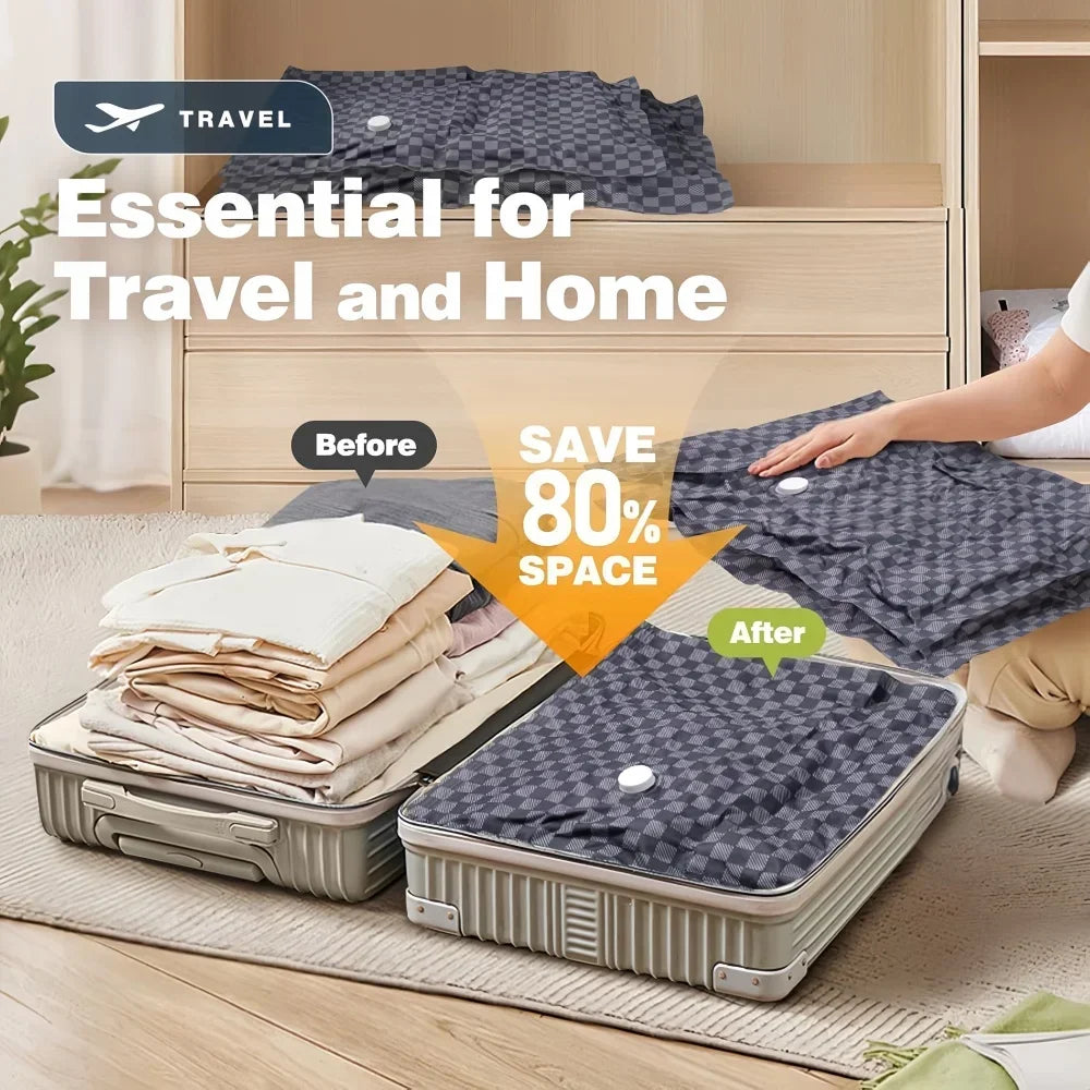 Vacuum Storage Bags,Travel Essentials Suitcases Clothes Organizer Packaging Bag Practical Accessories Compression Packing Cubes
