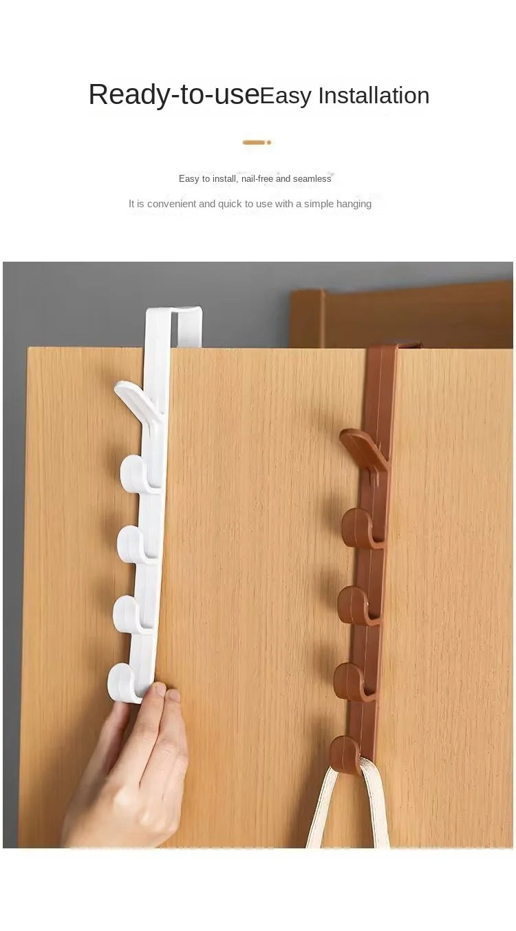 Behind the Door Coat Hook Hanger Behind the Door Cabinet Wardrobe Dormitory Door Hook Storage Rack